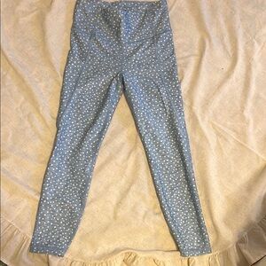 GAP Blue and White Leggings with Stretchy Fit